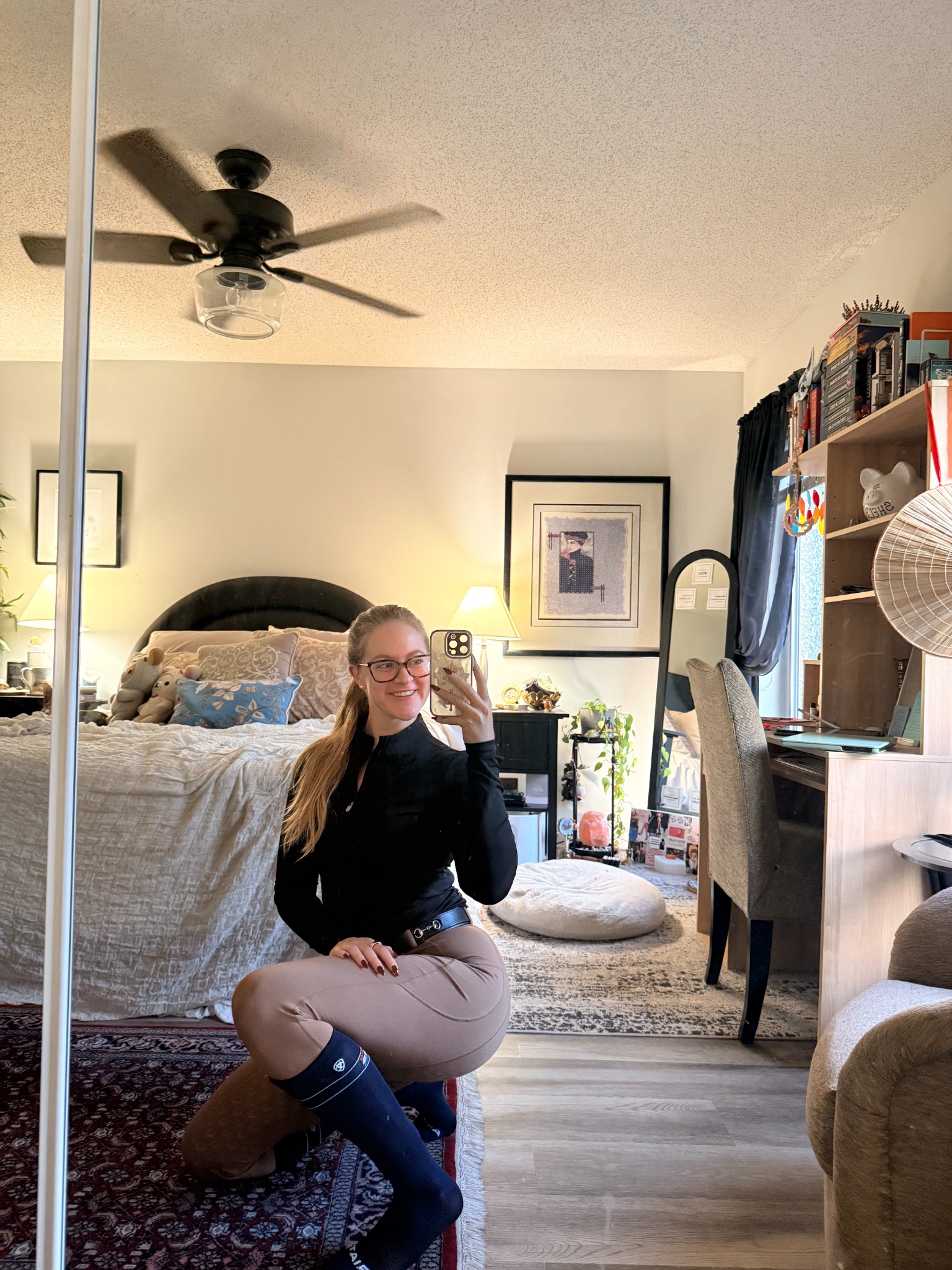 Shelby dressed for horseback riding